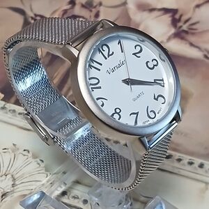 Silver Varsales Mesh Band Watch